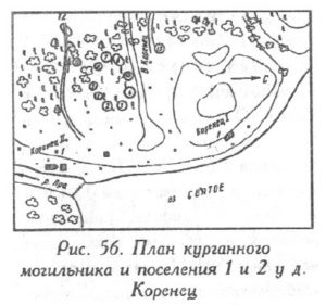 Курганы у села Коренец